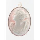 A Victorian yellow gold cameo portrait brooch