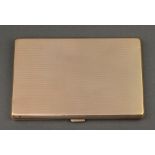 A 9ct yellow gold rectangular cigarette case 5" x 3 1/4", gross 160 grams