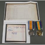 A pair British War medal and Victory medal to R-32240 Pte. William O'Neil. King's Royal Rifle