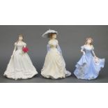 2 Royal Worcester figures - Charlotte 8" and Royal Worcester Anniversary Figurine of the Year 2000