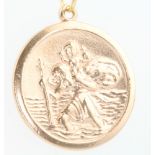 A 9ct yellow gold St Christopher pendant 6.4 grams