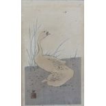 Japanese woodblock print studies of birds 7 1/4" x 4"