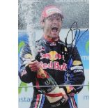 Mark Webber, a signed colour photograph 11 1/2" x 7"