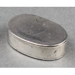 A George III oval silver patch box with chased vacant cartouche Birmingham 1799 1 1/4", 10 grams