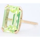 A 9ct yellow gold gem set dress ring size F 1/2