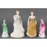 4 Coalport figures - Miss Sarah 6", Miss Emily 6", Christabel 9" and Rebecca 9" The 1st item is