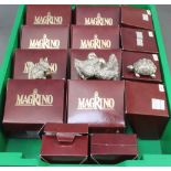 A collection of Magrino plated figures of animals