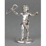 A Continental silver figure of an Angel 2 1/2", gross 100 grams There are some old repairs to this