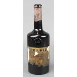 A bottle of 1960 Ferreira vintage port The label is stained and the contents reach to the shoulder