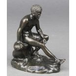 After the antique, a bronze figure of a seated mercury 5"