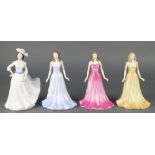 4 Royal Doulton figures - Opal 6 1/2", Margaret 7", Diamond 7" and Ruby 7", all boxedThe 2nd item is