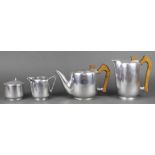 A Picquot Ware 4 piece tea service comprising teapot, hotwater jug, cream jug and sugar bowl