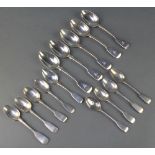 A Victorian dessert spoon London 1847, mixed teaspoons and dessert spoons, various dates, 390 grams