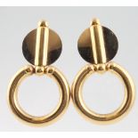 A pair of 18ct yellow gold hoop earrings 13.8 grams