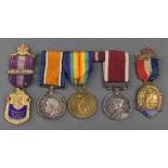 A group of 3 medals to 7681484 Pte. E V Clinton comprising British War medal, Victory medal and