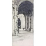 E N Synge, etching, signed in pencil "Burgos Cathedral, 16" x 8"