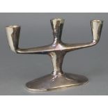 A 1970's Continental silver 3 light candelabrum 8"