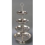 A plated 4 tier cake stand 25"