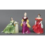3 Royal Doulton figures - Lauretta HN2337 8", Secret Thoughts HN2382 6 1/2" and Winsome HN2220 8"