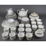 A Royal Doulton Sarabande and Pavanne matched tea, coffee and dinner service comprising 6 tea