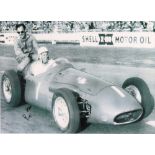 Sir Stirling Moss OBE and Archie Scott Brown, a photograph of the two with racing car, signed by