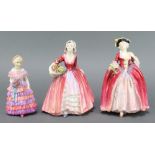 3 Royal Doulton figures - The Little Bridesmaid HN1433 5", Janet HN157 6 1/2" and Camille HN1586 6