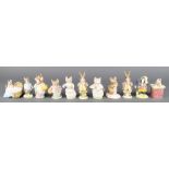 11 Royal Albert Beatrix Potter figures - Tabitha Twitchett 4", Benjamin Bunny 4", Mrs Rabbit 4", Mrs