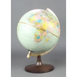 A 1960's Danish Scan-Globe terrestrial globe 12" (formerly fitted with electric wire)There is very