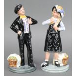 2 Royal Doulton figures - Purley Girl HN2769 7 1/2" and Purley Boy HN2767 7 1/2" The Purley Girl has