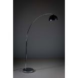 A CHROME ARC LAMP 172cm (h)