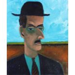 Graham Knuttel, b.1954 PORTRAIT OF A GENTLEMAN, Oil on canvas, 12" x 10" (30.5 x 25.5 cm), signed.