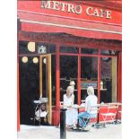 John Murphy, Contemporary METRO CAFE Oil on canvas,56" x 44" (142 x 112 cm), signed and date 2006