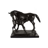 Enzo Plazotta, 1921-1981 MARE AND FOAL Bronze, ed. 7/9