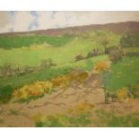 Terence .P. Flanagan RHA, PPRUA, 1929-2011 LANDSCAPE IN SPRING Acrylic on canvas, 20" x 24" (51 x 61
