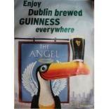 TWO PROMOTIONAL GUINNESS POSTERS 2005/2006, depicting toucans, 175 cm(h) x 127cm(w)