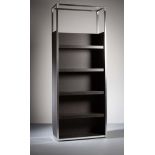 A LIGNE ROSET CONTOURS UPRIGHT BOOKCASE, BY DIDIER GOMEZ FOR LIGNE ROSET, 2008, in matt steel and