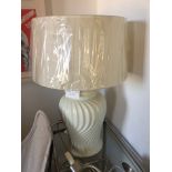 A CAROLS REMES TEMPLE JAR TABLE LAMP, 69cm (h) including shade.