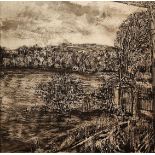 Nick Miller, b.1962 LOUGH ARROW, SUBMERGED TREE Chinese and indian ink on paper, 23 1/2" x 27 1/