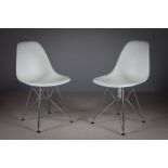 A SET OF FOUR EAMES DSR SIDE CHAIRS, BY VITRA, bearing makers lables (4)