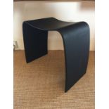 A PAIR OF TABOURET BLACK STOOLS, By Jorgen Moller for Askman, each 52cm (w) x 30cm (d) x 42cm (h),