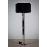 A CHROME STANDARD LAMP, with tapering column support check size....