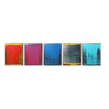 Ciaran Lennon, b.1947 COLOUR COLLECTION (5) Acrylic on steel, each panel 19 3/4" x 11 3/4" (50 x