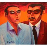 Graham Knuttel, b.1954 THE PROFESSIONALS Oil on canvas, 18" x 20" (46 x 51cm), signed