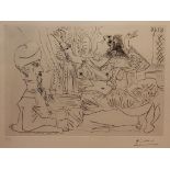 Pablo Picasso 1881-1973 15.1.68 / SCHEHERAZADE Drypoint, 9" x 13" (22.5 x 33.5cm), signed with the
