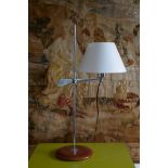 AN ADJUSTABLE 'TALLER UNO' KM TABLE LAMP, in polished chrome finish, 72cm (h)