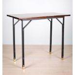 A ROSEWOOD SIDE TABLE, ITALIAN, 1960s, o