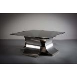 A CHROME COFFEE TABLE, ITALIAN, 1960s, w