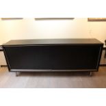 A CONTEMPORARY SIDEBOARD, with sliding d