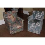 TWO CHILDRENS UPHOLSTERED ARMCHAIRS