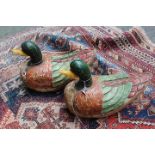 A PAIR OF WOODEN DUCKS